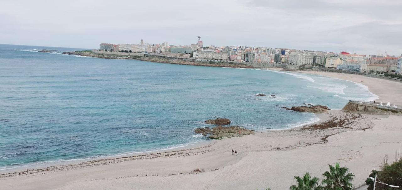 شقة Vivienda Con Increibles Vistas A La Playa De Riazor آكورونيا المظهر الخارجي الصورة