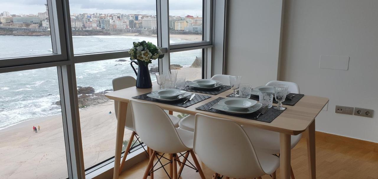 شقة Vivienda Con Increibles Vistas A La Playa De Riazor آكورونيا المظهر الخارجي الصورة